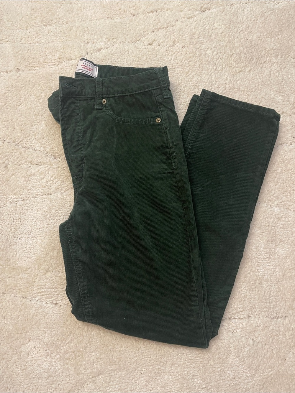 GAP Women’s Deep Forest Green Corduroy Pants